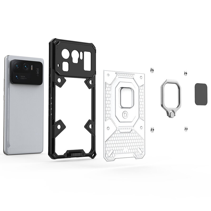 Husa antisoc Xiaomi Mi 11 Ultra Techsuit Honeycomb, roz