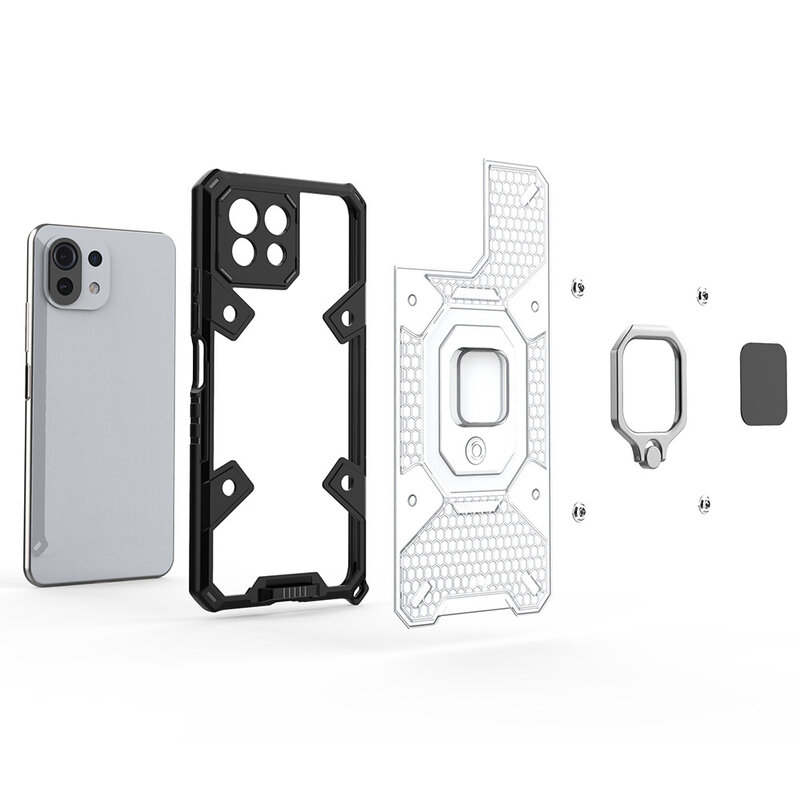 Husa antisoc Xiaomi Mi 11 Lite Techsuit Honeycomb, albastru