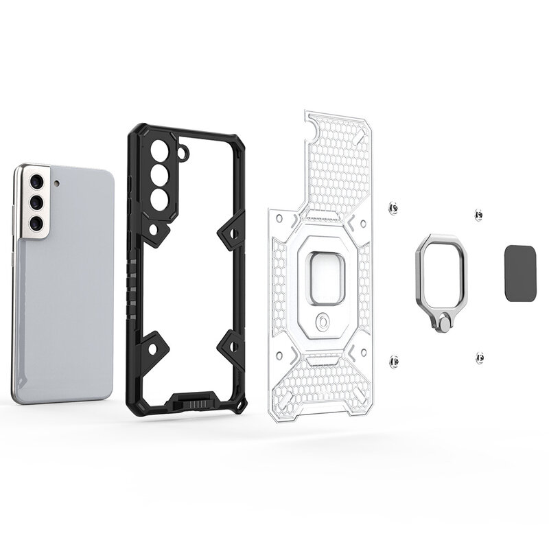 Husa antisoc Samsung Galaxy S21 5G Techsuit Honeycomb, albastru