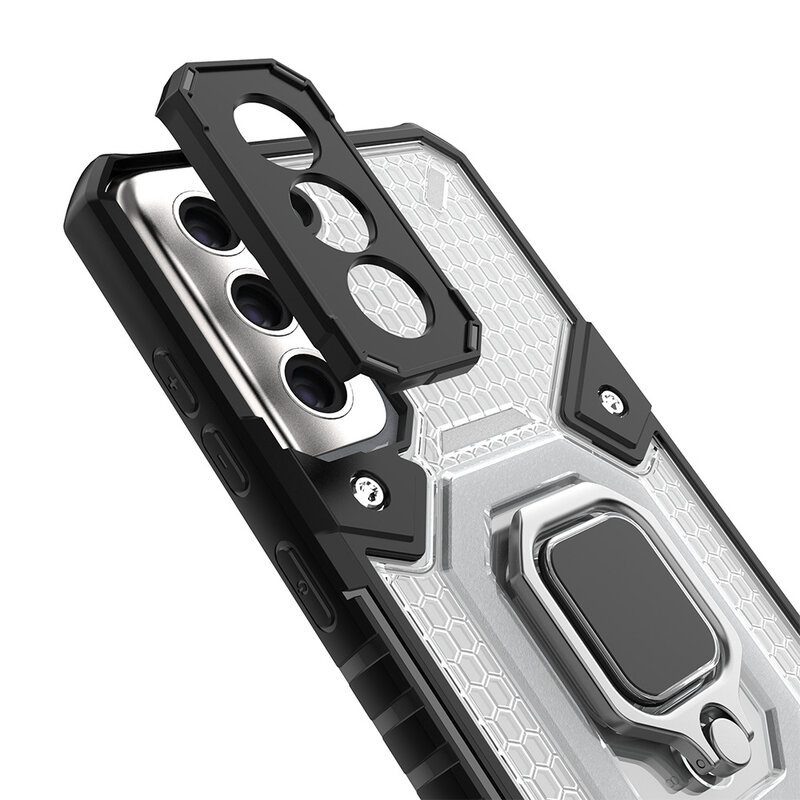 Husa antisoc Samsung Galaxy S21 5G Techsuit Honeycomb, albastru