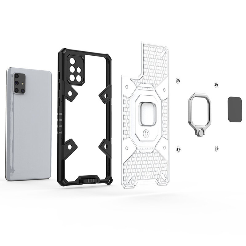 Husa antisoc Samsung Galaxy A71 4G Techsuit Honeycomb, roz