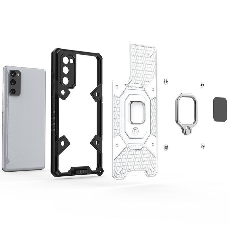 Husa antisoc Samsung Galaxy S20 FE Techsuit Honeycomb, roz