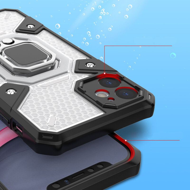 Husa antisoc iPhone 12 mini Techsuit Honeycomb, roz