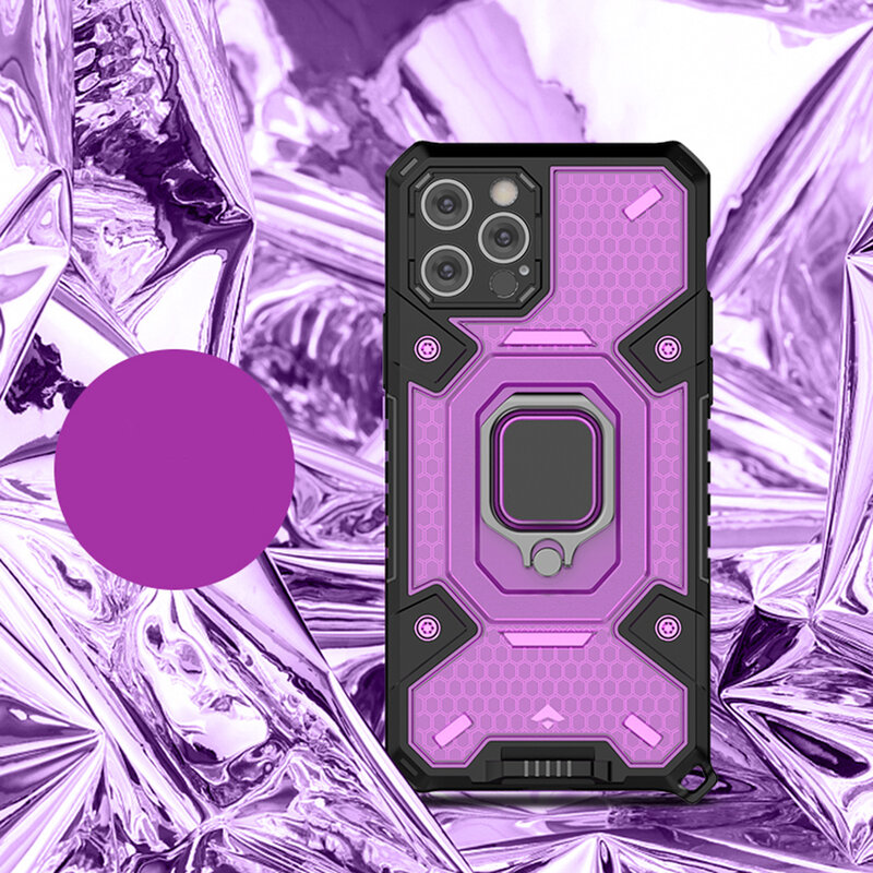 Husa antisoc iPhone 12 Pro Techsuit Honeycomb, roz