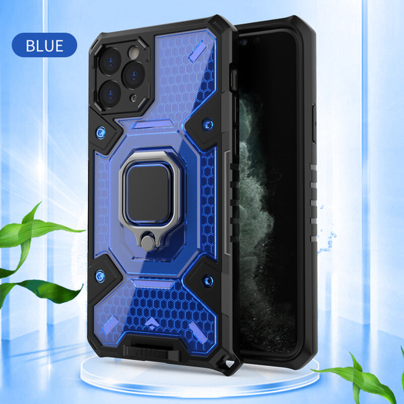 Husa antisoc iPhone 11 Pro Techsuit Honeycomb, albastru