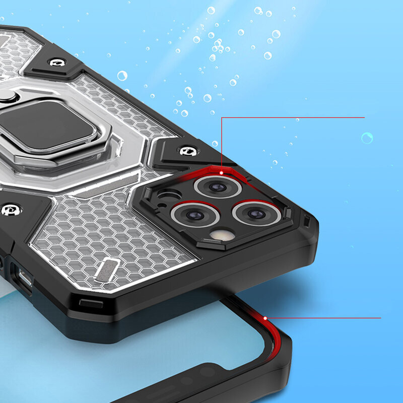 Husa antisoc iPhone 12 Pro Max Techsuit Honeycomb, negru