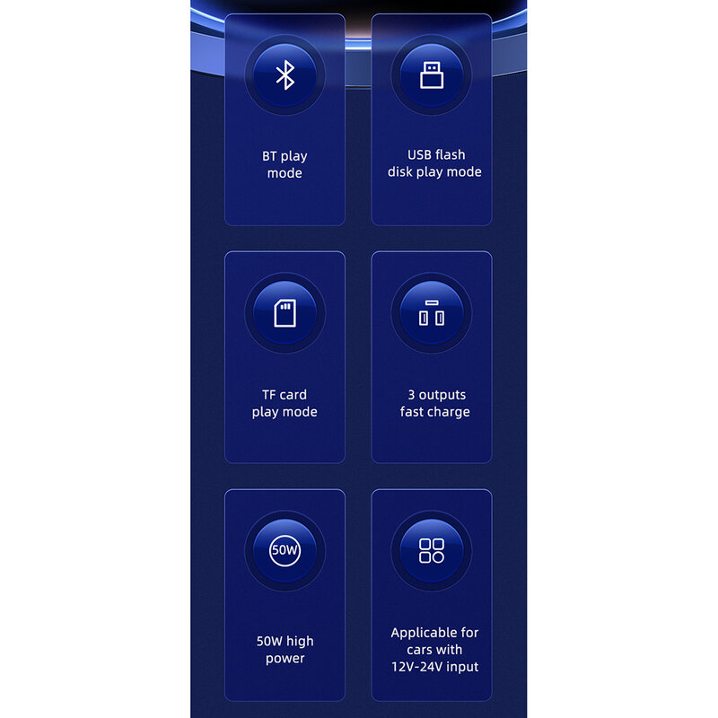 Modulator FM masina Usams C25, 2x USB, Type-C PD 50W, negru