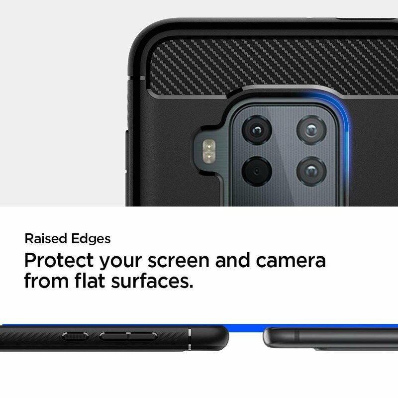 Husa Motorola One Zoom Spigen Rugged Armor, negru