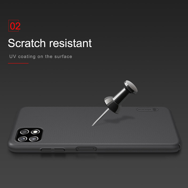 Husa Samsung Galaxy A22 5G Nillkin Super Frosted Shield, negru