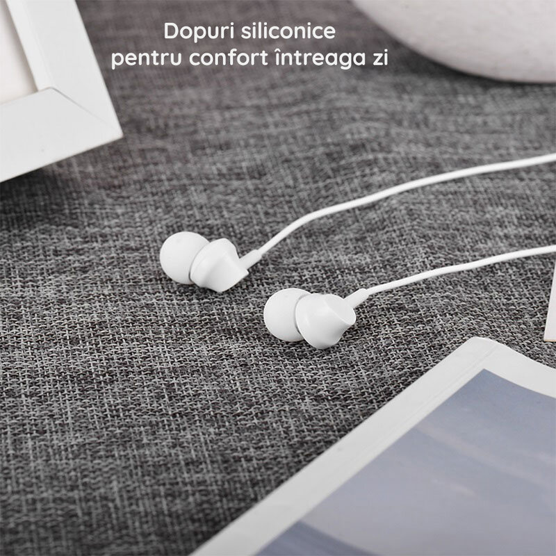 Casti In-Ear Cu Microfon Hoco M14 - Alb