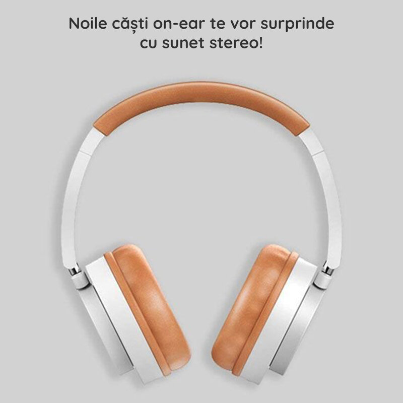 Casti On-Ear Wired Foldable Recci REH-A02 DeepSound  - Alb