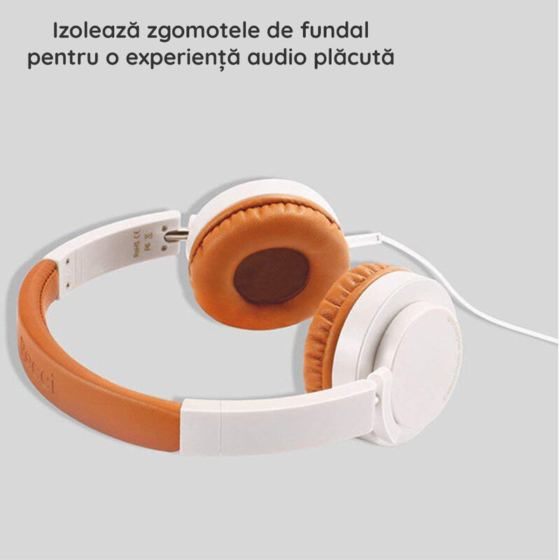 Casti On-Ear Wired Foldable Recci REH-A02 DeepSound  - Negru