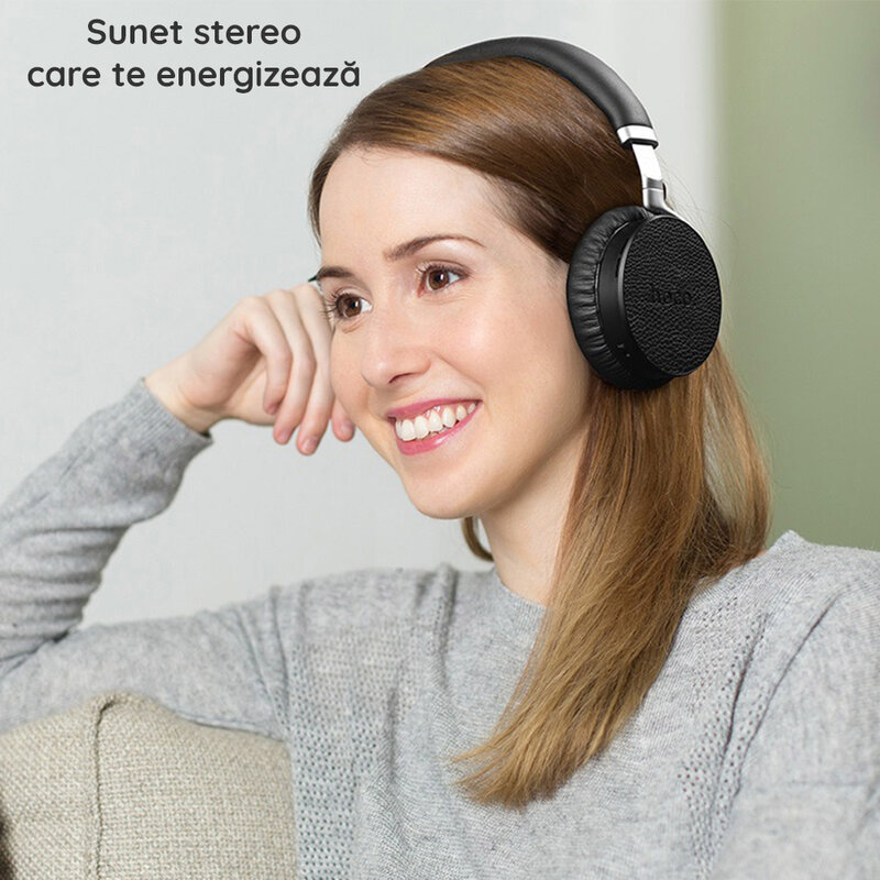 Casti On-Ear Bluetooth Cu Microfon Hoco S3 Intelligent Noise Reduction - Negru