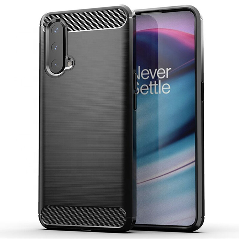Husa OnePlus Nord CE 5G Techsuit Carbon Silicone, negru