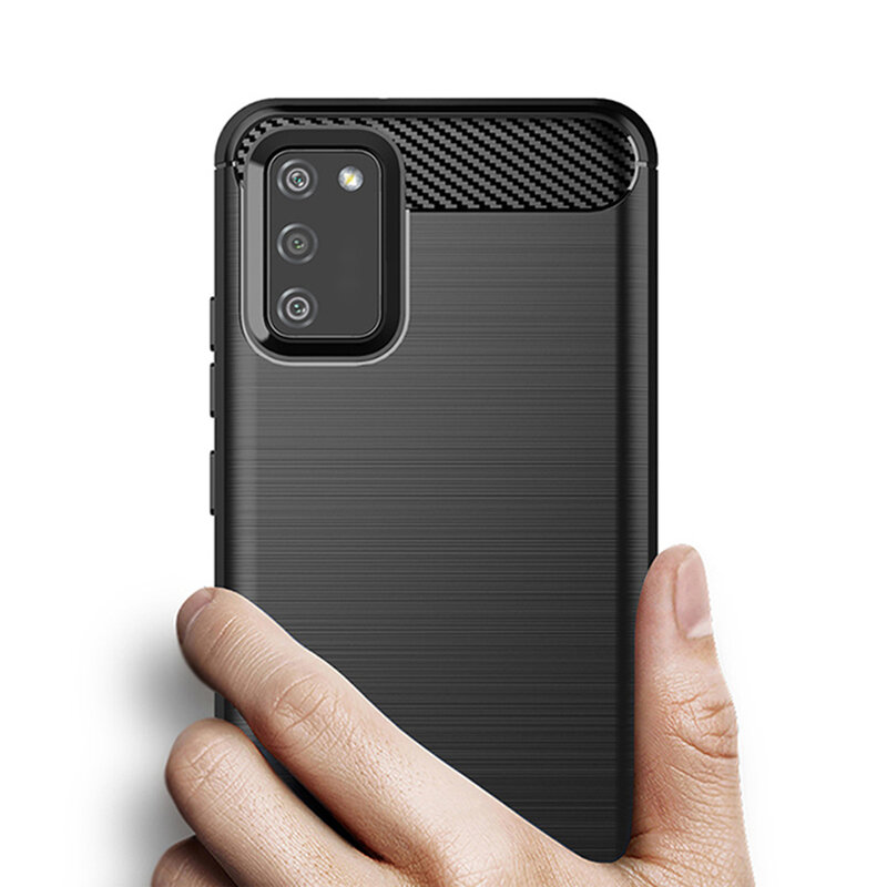 Husa Samsung Galaxy A03s Techsuit Carbon Silicone, negru