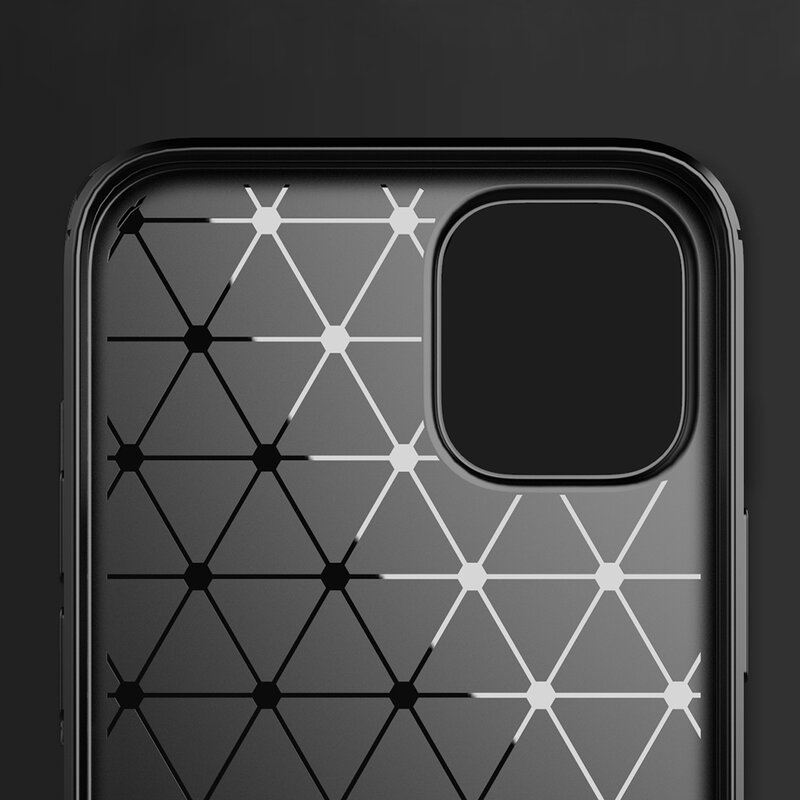 Husa iPhone 13 Pro Techsuit Carbon Silicone, negru