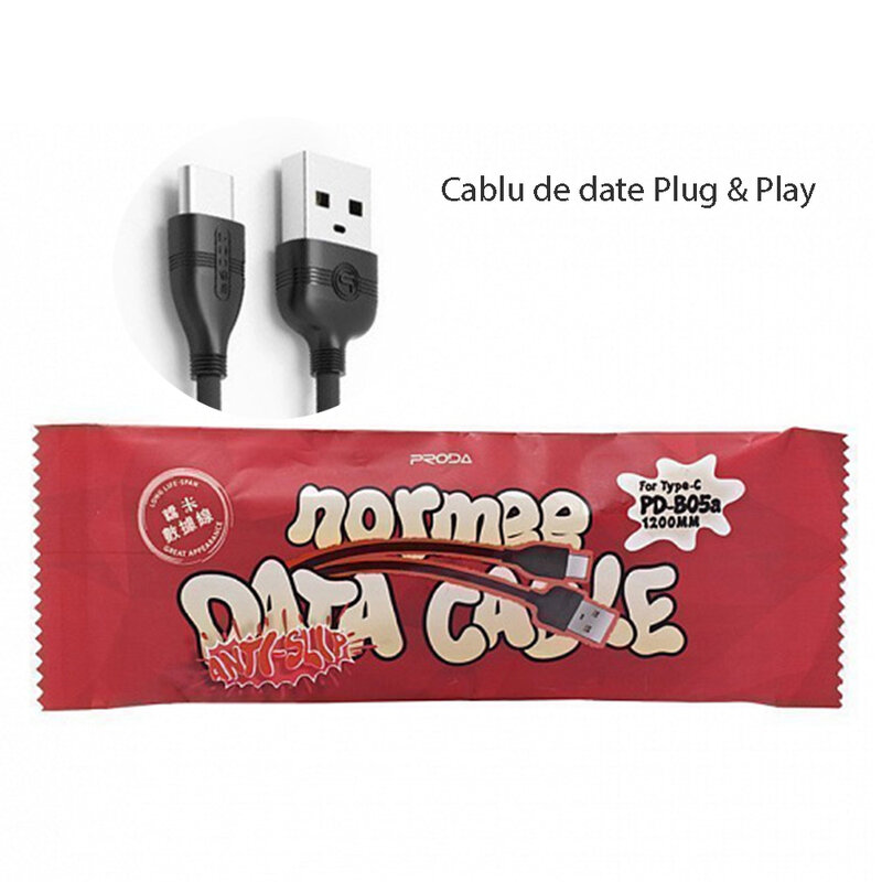 Cablu de date Type-C Proda PD-B05a 1.2M - Negru
