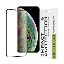 Folie sticla iPhone X, iPhone 10 Techsuit 111D Full Glue Full Cover, negru
