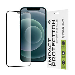 Folie sticla iPhone 12 Pro Max Techsuit 111D Full Glue Full Cover, negru