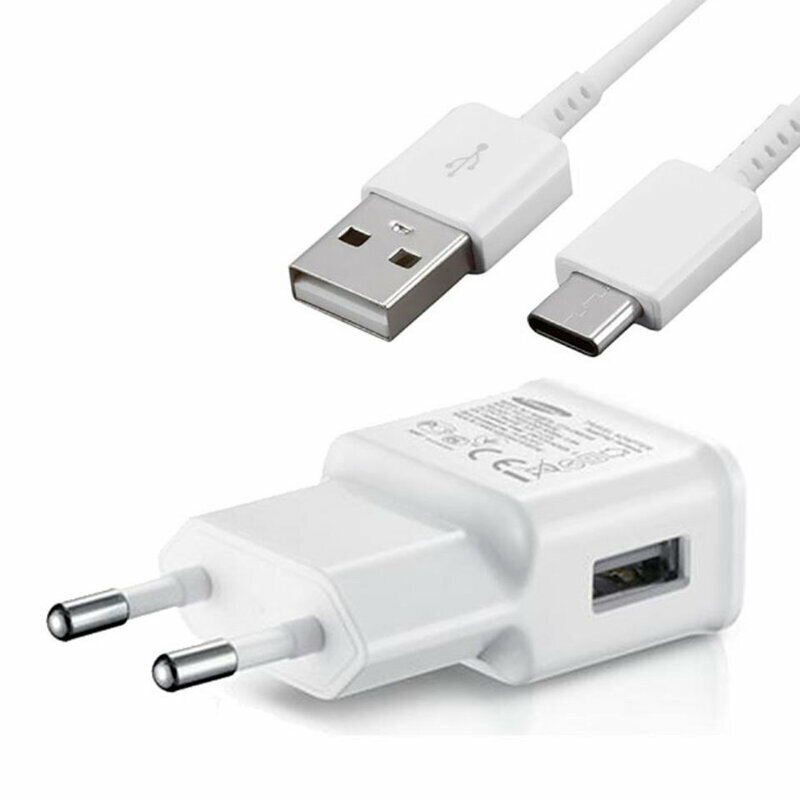 Incarcator Samsung Fast Charging 15W + cablu USB la Type-C 1.5m, alb, EP-TA20EWECGWW