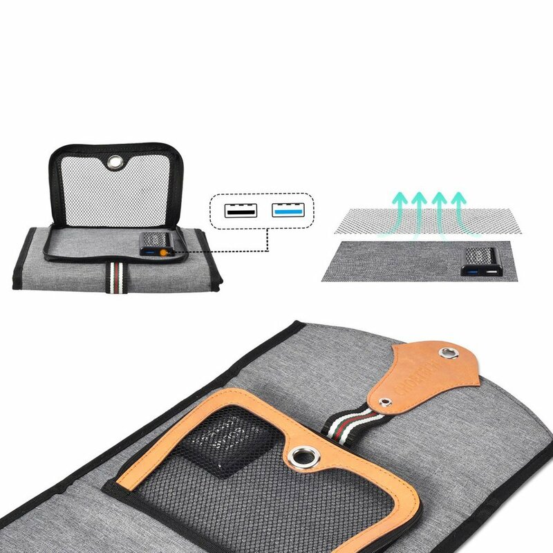 Panou solar fotovoltaic pliabil camping Choetech, 2x USB 22W, SC005