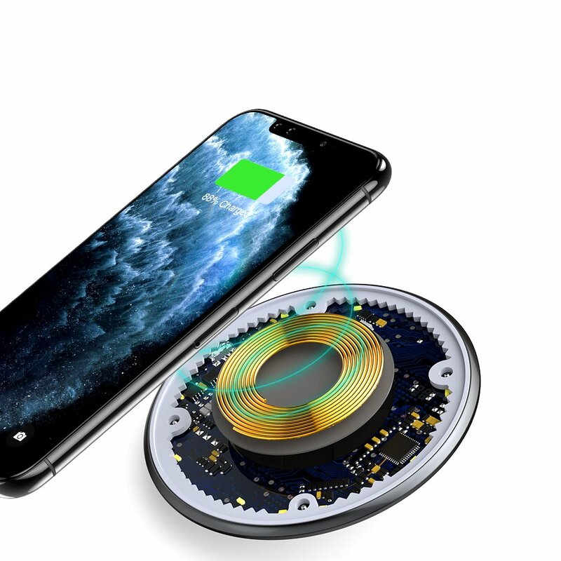 Incarcator wireless Fast Charge 15W + priza 18W Choetech, negru, T559-F