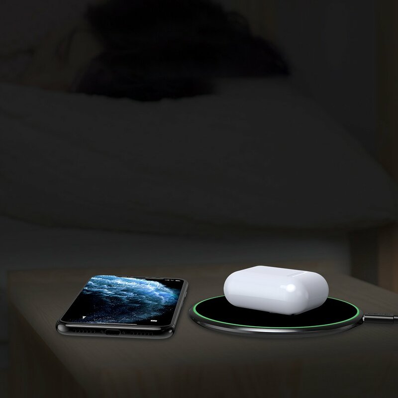 Incarcator wireless Fast Charge 15W + priza 18W Choetech, negru, T559-F