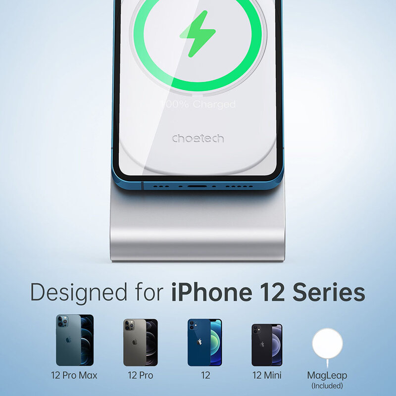 Suport birou incarcator MagSafe iPhone 12 Choetech, T517+H047