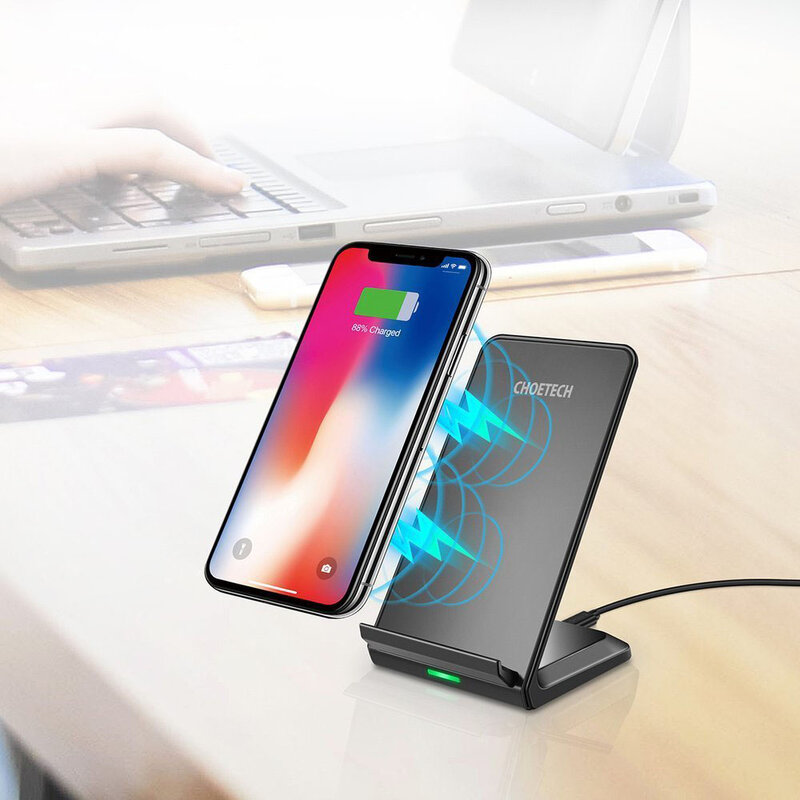 Incarcator wireless Choetech, suport telefon birou, T524-S
