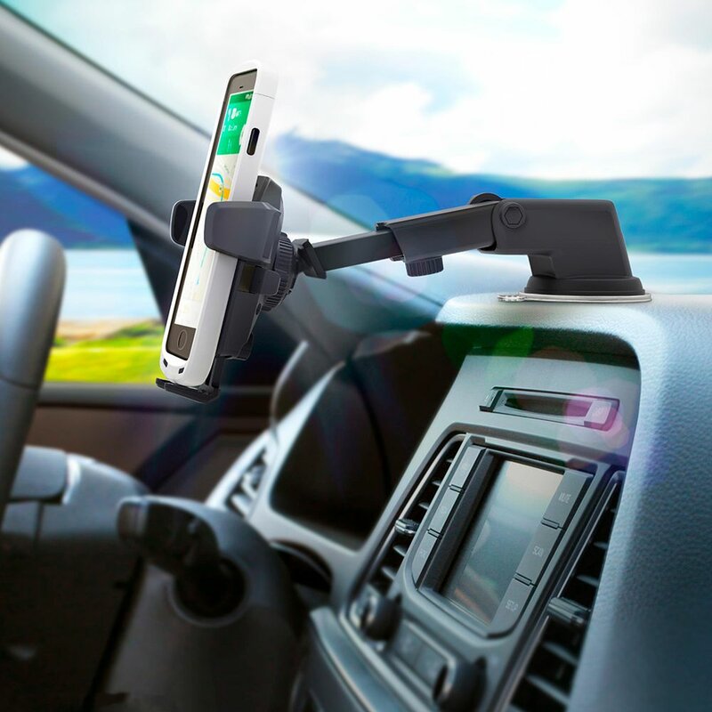 Suport telefon auto Tech-Protect Dash V2, prindere parbriz, bord, negru