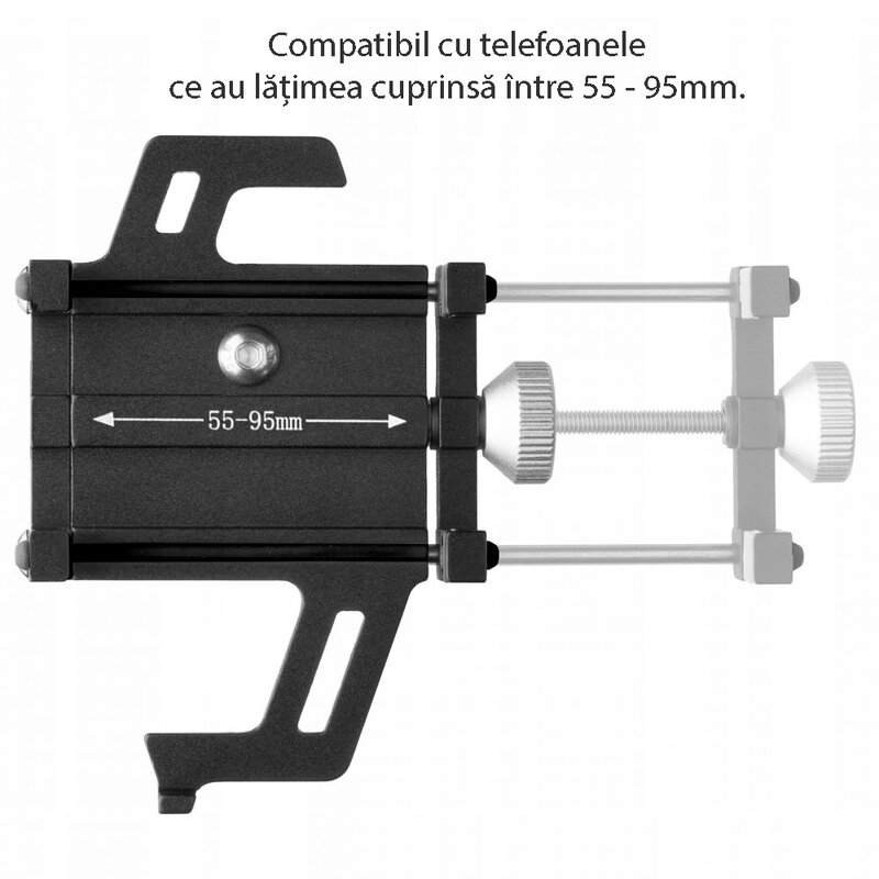 Suport telefon ghidon bicicleta universal Tech-Protect Alupro, negru 
