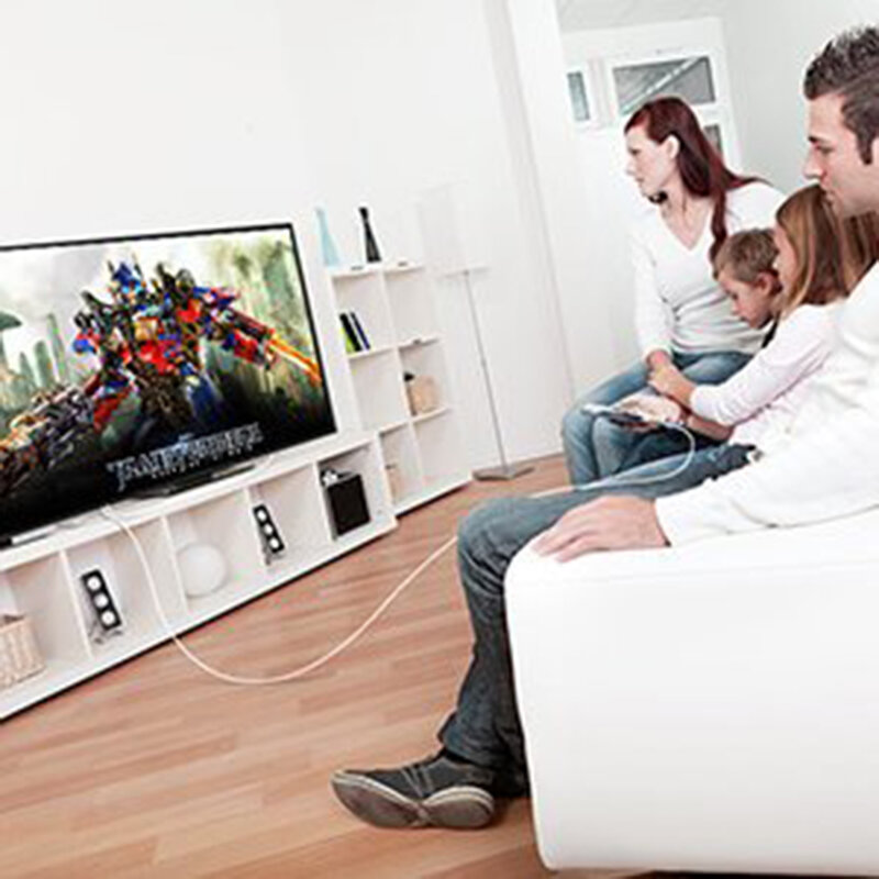 Cablu iPhone HDMI adaptor la USB + Lightning Choetech, 1.8m, alb, LH0020