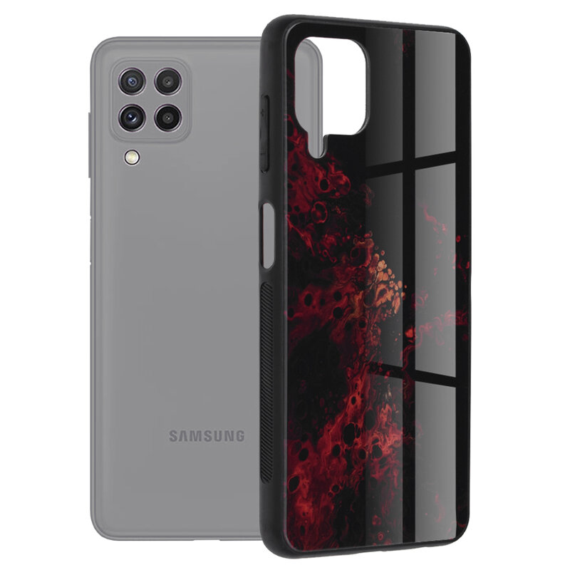 Husa Samsung Galaxy A22 4G Techsuit Glaze, Red Nebula