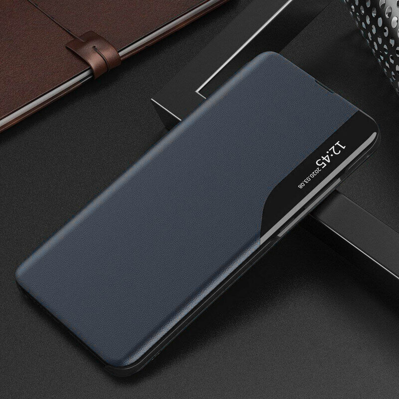 Husa Xiaomi Mi 11 Lite Eco Leather View flip tip carte, albastru