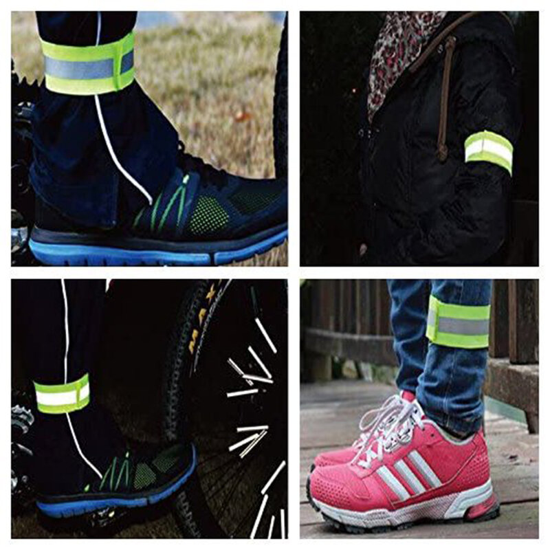 Banda reflectorizanta siguranta brat/ picior, alergare, ciclism, portocalie