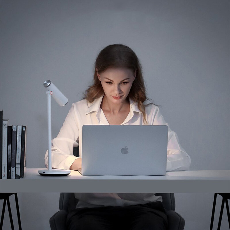 Veioza wireless pentru birou, lampa citit LED, alb, DGIWK-A02