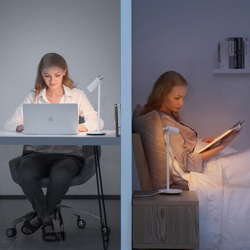 Veioza wireless pentru birou, lampa citit LED, alb, DGIWK-A02