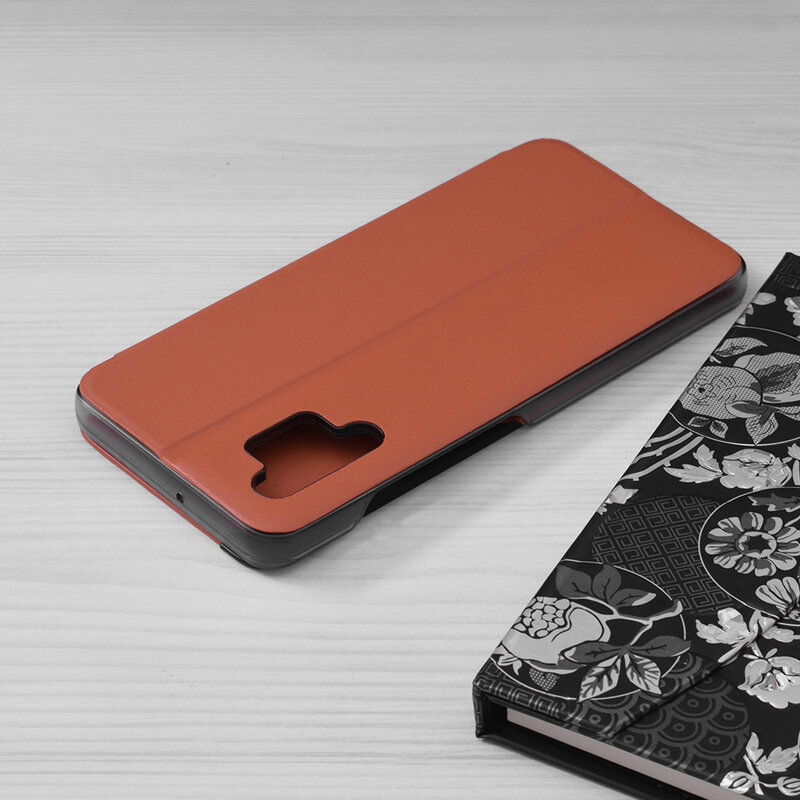 Husa Samsung Galaxy A32 4G Eco Leather View flip tip carte - portocaliu