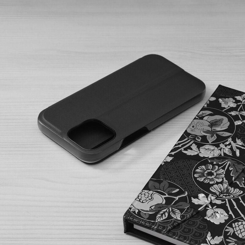 Husa iPhone 13 mini Eco Leather View flip tip carte - negru