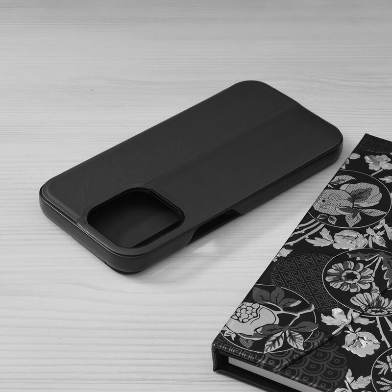 Husa iPhone 13 Pro Eco Leather View flip tip carte - negru