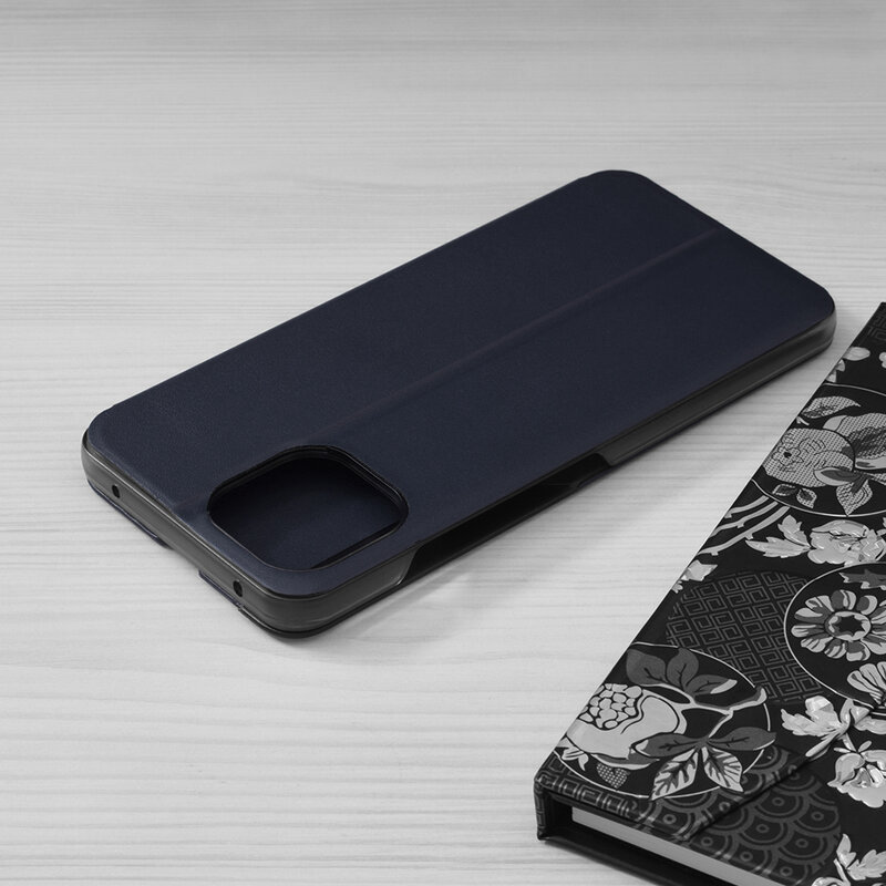 Husa Xiaomi Mi 11 Lite Eco Leather View flip tip carte, albastru