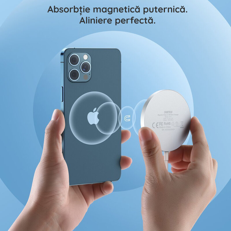 Suport birou incarcator MagSafe iPhone 12 Choetech, T517+H047