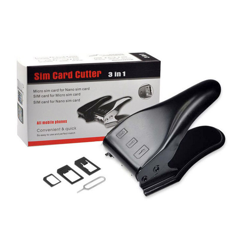 Dispozitiv taiere cartela SIM/ Micro SIM/ Nano SIM, negru