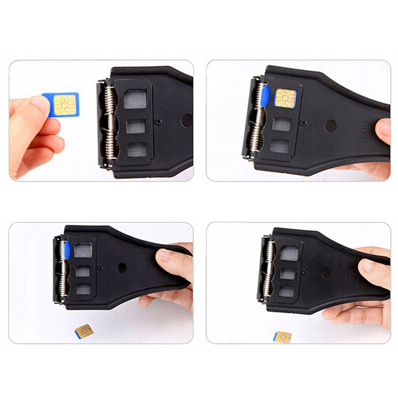 Dispozitiv taiere cartela SIM/ Micro SIM/ Nano SIM, negru