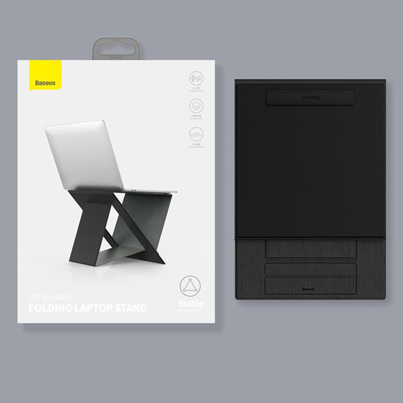 Suport laptop birou Baseus, stand notebook, negru, SUZB-A01