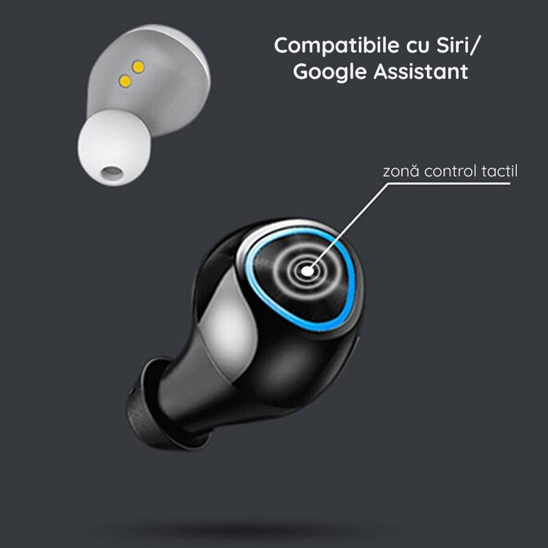 Casti wireless in-ear Remax, Bluetooth earbuds, alb, TWS-16