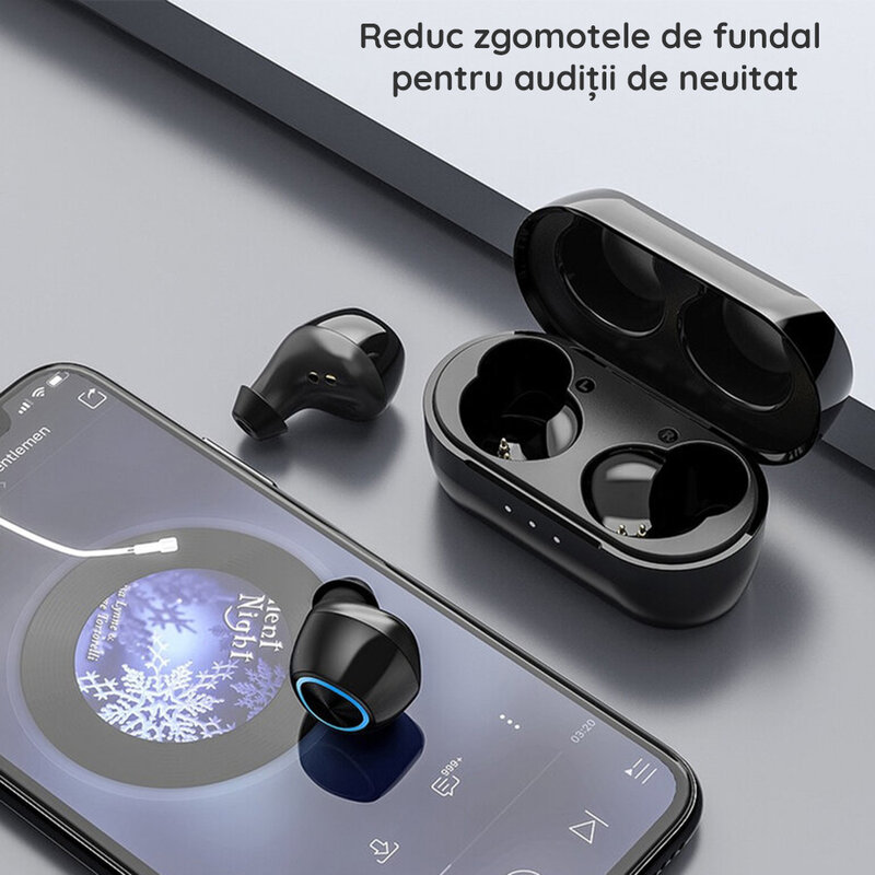 Casti wireless in-ear Remax, Bluetooth earbuds, alb, TWS-16