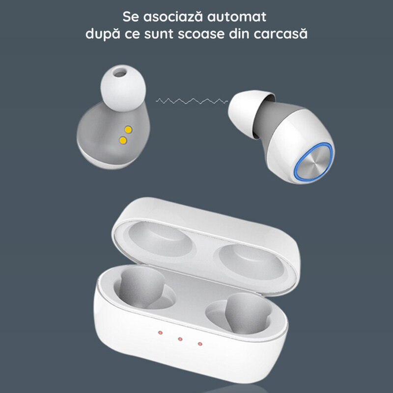 Casti wireless in-ear Remax, Bluetooth earbuds, negru, TWS-16