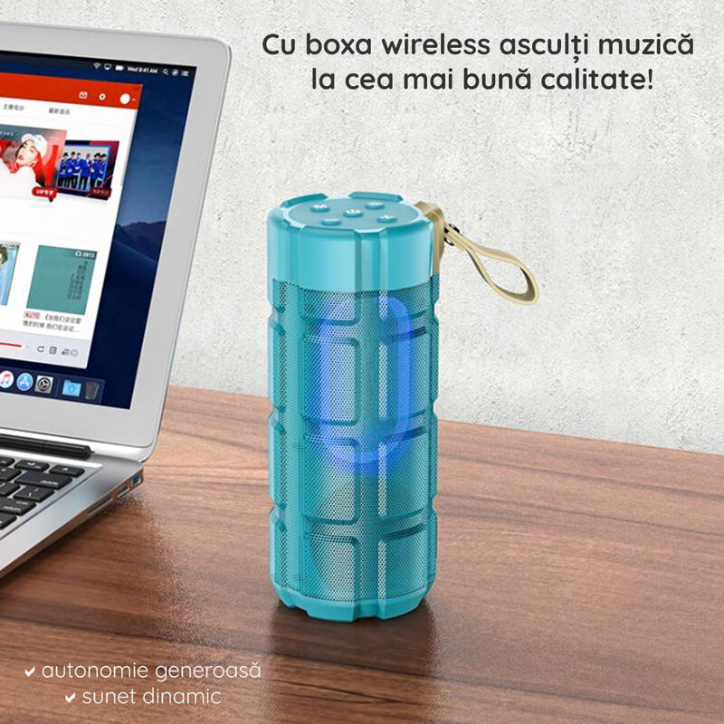 Boxa portabila Bluetooth Hoco HC7, Micro-SD, USB, FM, negru