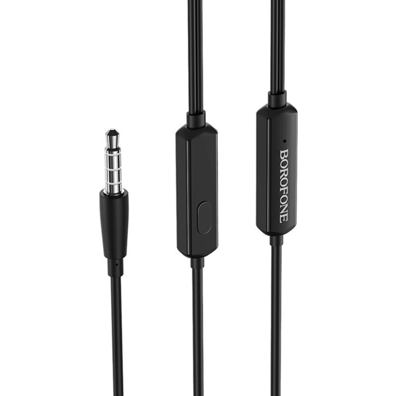 Casti in-ear Borofone BM39, Hi-Fi audio, Jack 3.5mm, 1.2m, negru
